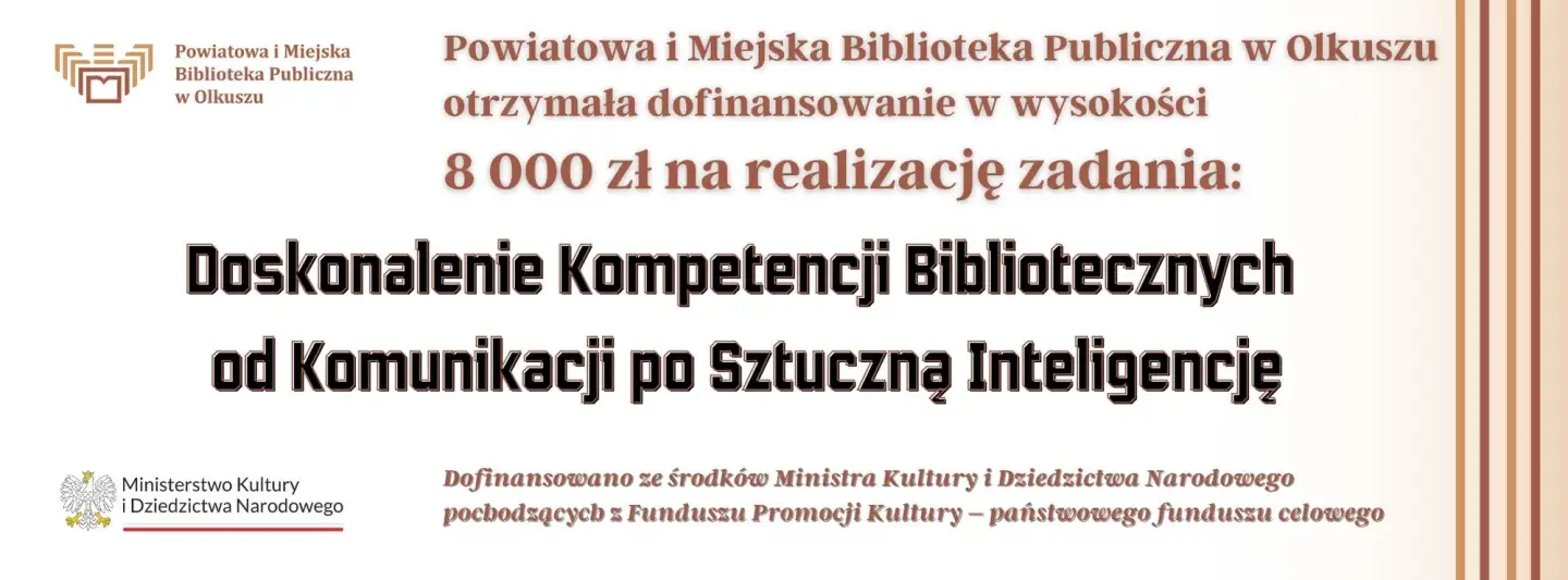 Dofinansowanie dla olkuskiej Biblioteki